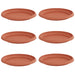 Tavă rotundă pentru flori 6 pcs Roșu cărămidă Ø 21,5 x 2,5 cm - WALTI WALTI