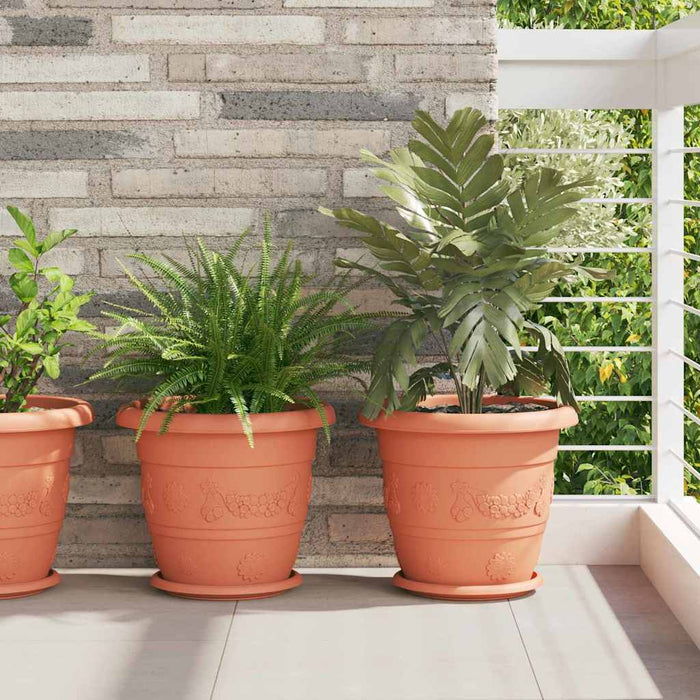 Tavă rotundă pentru flori 6 pcs Roșu cărămidă Ø 23,5 x 2,5 cm - WALTI WALTI