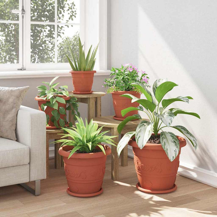 Tavă rotundă pentru flori 6 pcs Roșu cărămidă Ø 23,5 x 2,5 cm - WALTI WALTI