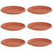 Tavă rotundă pentru flori 6 pcs Roșu cărămidă Ø 23,5 x 2,5 cm - WALTI WALTI
