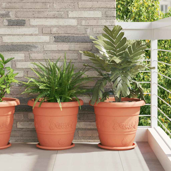 Tavă rotundă pentru flori 6 pcs Roșu cărămidă Ø 27 x 2,5 cm - WALTI WALTI