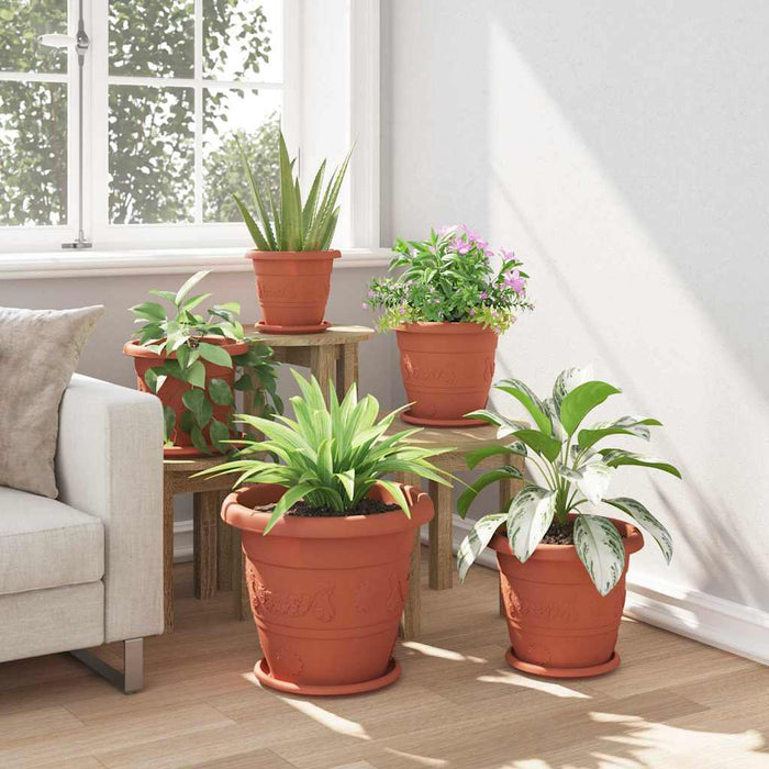 Tavă rotundă pentru flori 6 pcs Roșu cărămidă Ø 27 x 2,5 cm - WALTI WALTI