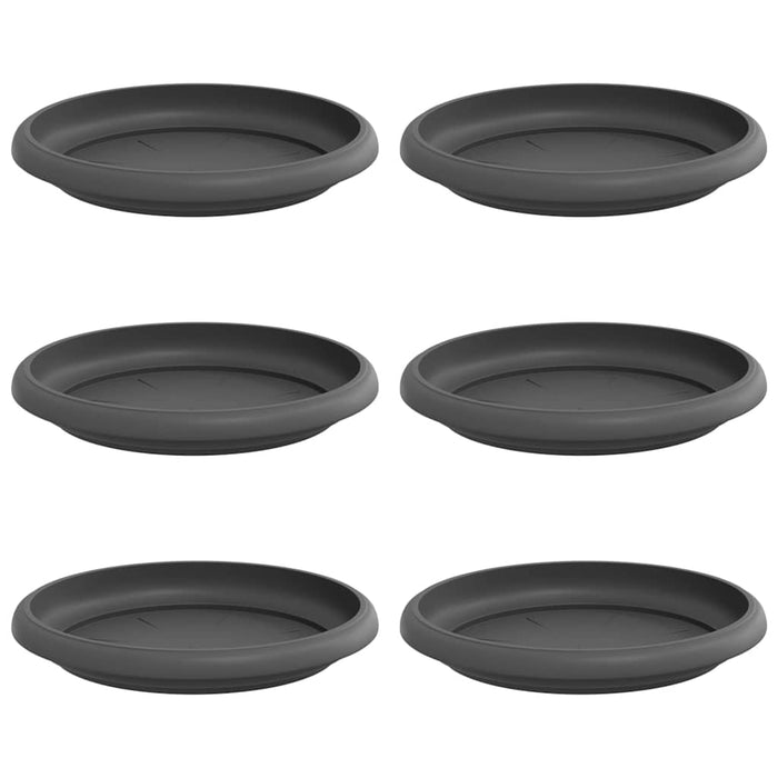 Tavă rotundă pentru flori 6 pcs Negru Ø 14 x 2 cm Plastic - WALTI WALTI