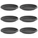 Tavă rotundă pentru flori 6 pcs Negru Ø 14 x 2 cm Plastic - WALTI WALTI
