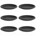 Tavă rotundă pentru flori 6 pcs Negru Ø 19 x 2 cm Plastic - WALTI WALTI