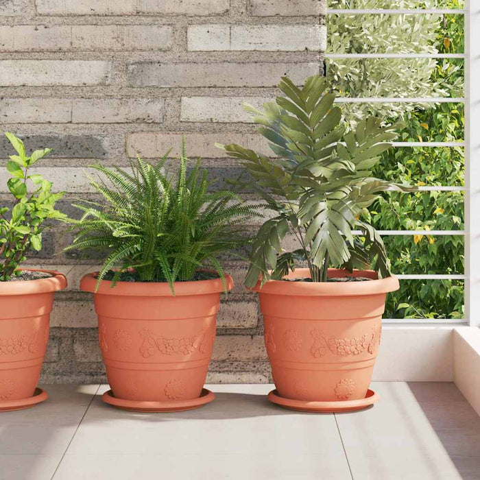 Tavă rotundă pentru flori 24 pcs Roșu cărămidă Ø 14 x 2 cm - WALTI WALTI