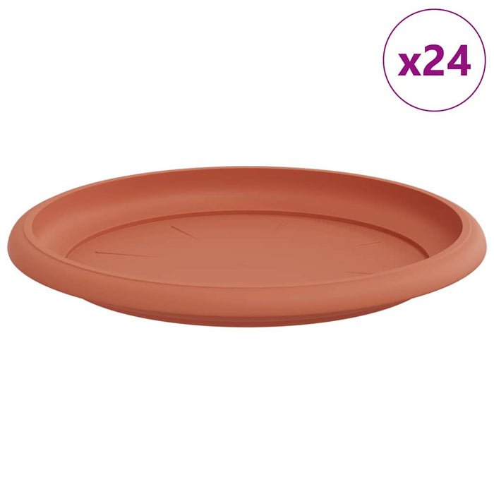 Tavă rotundă pentru flori 24 pcs Roșu cărămidă Ø 14 x 2 cm - WALTI WALTI