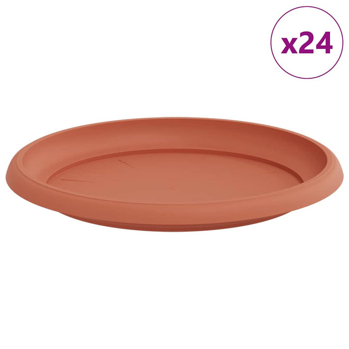 Tavă rotundă pentru flori 24 pcs Roșu cărămidă Ø 23,5 x 2,5 cm - WALTI WALTI