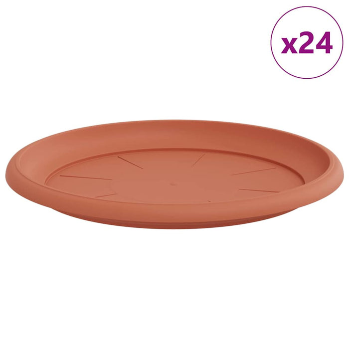 Tavă rotundă pentru flori 24 pcs Roșu cărămidă Ø 27 x 2,5 cm - WALTI WALTI