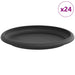 Tavă rotundă pentru flori 24 pcs Negru Ø 19 x 2 cm Plastic - WALTI WALTI
