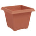 Vază pătrată pentru flori 6 pcs Roșu cărămidă 20 x 20 x 16 cm - WALTI WALTI