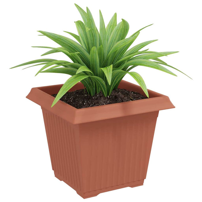 Vază pătrată pentru flori 6 pcs Roșu cărămidă 20 x 20 x 16 cm - WALTI WALTI