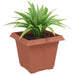 Vază pătrată pentru flori 6 pcs Roșu cărămidă 20 x 20 x 16 cm - WALTI WALTI