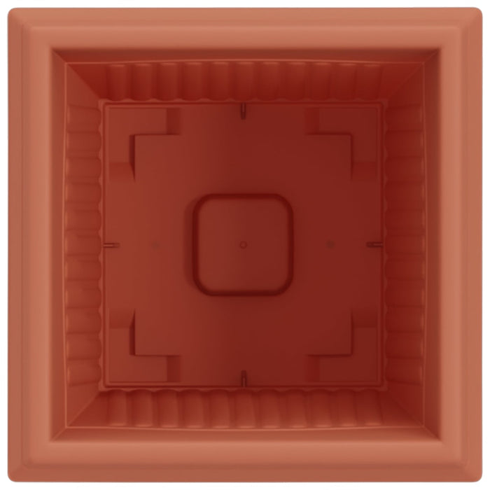 Vază pătrată pentru flori 6 pcs Roșu cărămidă 20 x 20 x 16 cm - WALTI WALTI
