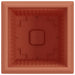 Vază pătrată pentru flori 6 pcs Roșu cărămidă 20 x 20 x 16 cm - WALTI WALTI