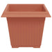 Vază pătrată pentru flori 6 pcs Roșu cărămidă 33 x 33 x 26 cm - WALTI WALTI