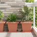 Vază pătrată pentru flori 6 pcs Roșu cărămidă 38 x 38 x 30 cm - WALTI WALTI