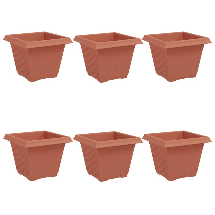 Vază pătrată pentru flori 6 pcs Roșu cărămidă 38 x 38 x 30 cm - WALTI WALTI