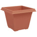 Vază pătrată pentru flori 6 pcs Roșu cărămidă 38 x 38 x 30 cm - WALTI WALTI