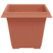 Vază pătrată pentru flori 6 pcs Roșu cărămidă 38 x 38 x 30 cm - WALTI WALTI