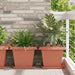 Vază pătrată pentru flori 6 pcs Roșu cărămidă 43 x 43 x 33,5 cm - WALTI WALTI