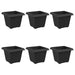 Vază pătrată pentru flori 6 pcs Negru 20 x 20 x 16 cm Plastic - WALTI WALTI
