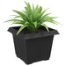 Vază pătrată pentru flori 6 pcs Negru 23 x 23 x 17,5 cm Plastic - WALTI WALTI