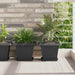Vază pătrată pentru flori 6 pcs Negru 28,5 x 28,5 x 22 cm - WALTI WALTI
