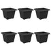 Vază pătrată pentru flori 6 pcs Negru 28,5 x 28,5 x 22 cm - WALTI WALTI
