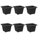 Vază pătrată pentru flori 6 pcs Negru 33 x 33 x 26 cm Plastic - WALTI WALTI