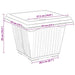 Vază pătrată pentru flori 6 pcs Negru 33 x 33 x 26 cm Plastic - WALTI WALTI