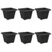 Vază pătrată pentru flori 6 pcs Negru 38 x 38 x 30 cm Plastic - WALTI WALTI