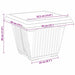 Vază pătrată pentru flori 6 pcs Negru 38 x 38 x 30 cm Plastic - WALTI WALTI