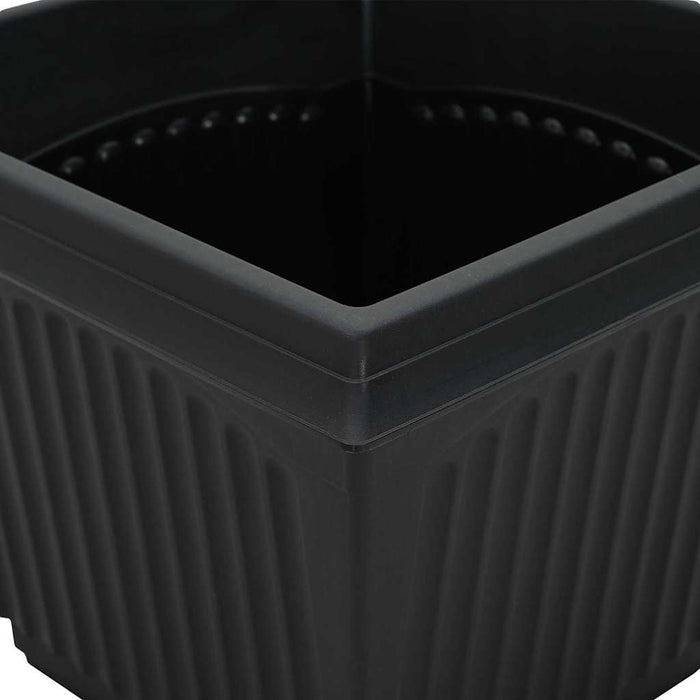 Vază pătrată pentru flori 6 pcs Negru 43 x 43 x 33,5 cm Plastic - WALTI WALTI