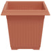 Vază pătrată pentru flori 24 pcs Roșu cărămidă 16 x 16 x 14 cm - WALTI WALTI