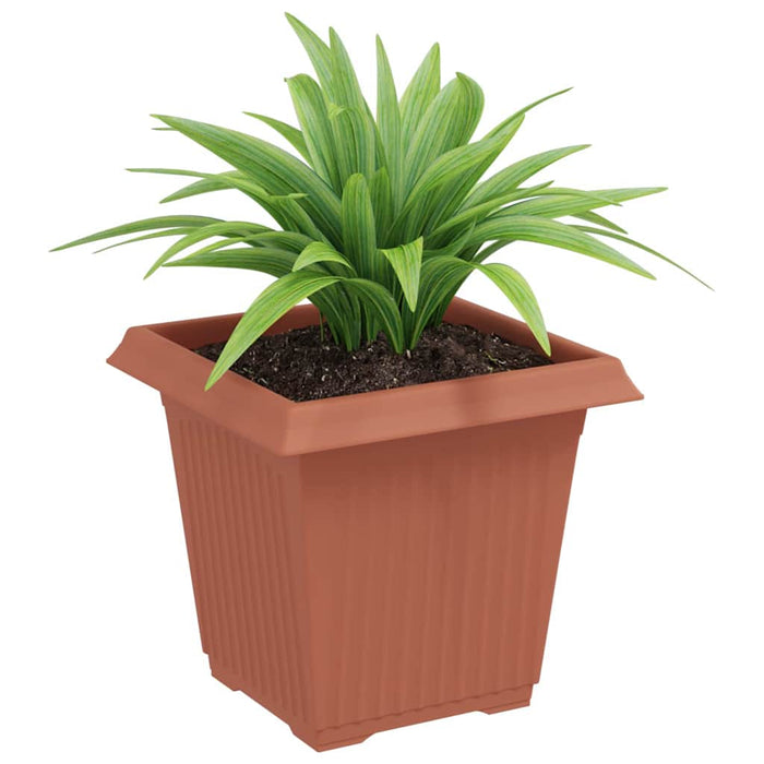Vază pătrată pentru flori 24 pcs Roșu cărămidă 16 x 16 x 14 cm - WALTI WALTI