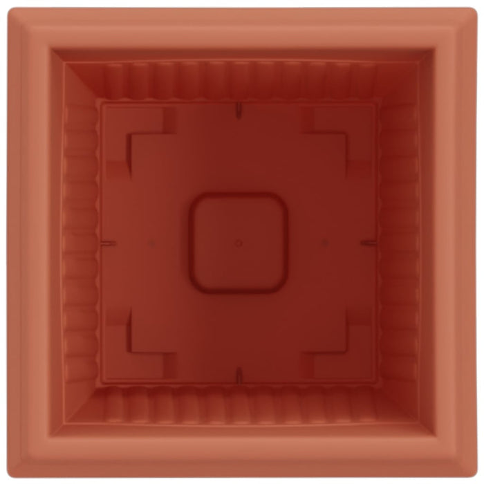 Vază pătrată pentru flori 24 pcs Roșu cărămidă 16 x 16 x 14 cm - WALTI WALTI