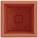 Vază pătrată pentru flori 24 pcs Roșu cărămidă 16 x 16 x 14 cm - WALTI WALTI