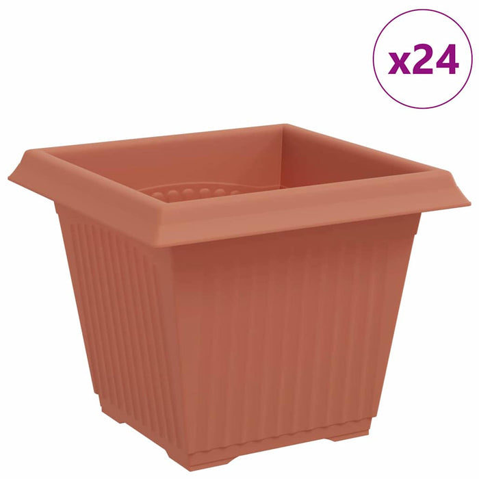 Vază pătrată pentru flori 24 pcs Roșu cărămidă 20 x 20 x 16 cm - WALTI WALTI