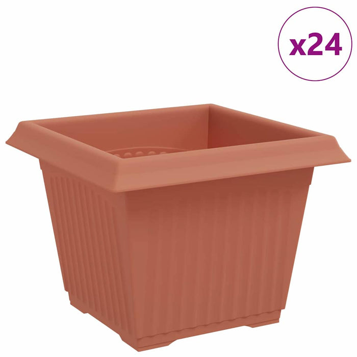 Vază pătrată pentru flori 24 pcs Roșu cărămidă Plastic - WALTI WALTI