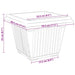 Vază pătrată pentru flori 24 pcs Roșu cărămidă Plastic - WALTI WALTI