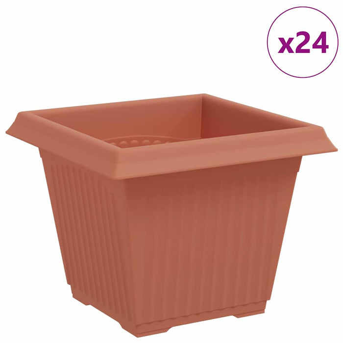 Vază pătrată pentru flori 24 pcs Roșu cărămidă 33 x 33 x 26 cm - WALTI WALTI