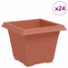 Vază pătrată pentru flori 24 pcs Roșu cărămidă 33 x 33 x 26 cm - WALTI WALTI