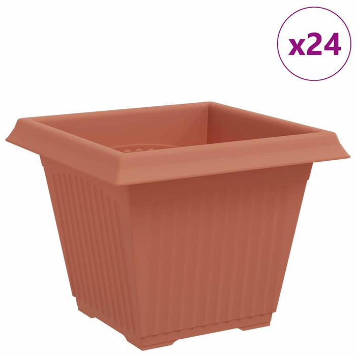 Vază pătrată pentru flori 24 pcs Roșu cărămidă 38 x 38 x 30 cm - WALTI WALTI