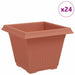 Vază pătrată pentru flori 24 pcs Roșu cărămidă 38 x 38 x 30 cm - WALTI WALTI