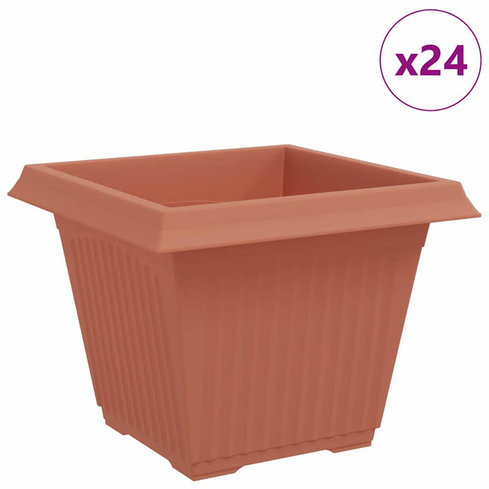 Vază pătrată pentru flori 24 pcs Roșu cărămidă Plastic - WALTI WALTI
