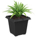 Vază pătrată pentru flori 24 pcs Negru 16 x 16 x 14 cm Plastic - WALTI WALTI