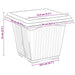Vază pătrată pentru flori 24 pcs Negru 16 x 16 x 14 cm Plastic - WALTI WALTI