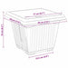 Vază pătrată pentru flori 24 pcs Negru 20 x 20 x 16 cm Plastic - WALTI WALTI