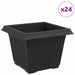 Vază pătrată pentru flori 24 pcs Negru 23 x 23 x 17,5 cm - WALTI WALTI